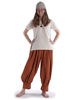 Wikinger Hose Eydis in Orange Frontansicht 4