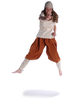 Wikinger Hose Eydis in Orange Frontansicht 5