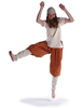 Wikinger Hose Eydis in Orange Frontansicht 7