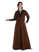 Mittelalter Kleid Skalmöld in Braun-Schwarz Frontansicht