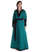 Mittelalter Kleid Skalmöld in Grün-Schwarz Frontansicht 2