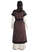 Mittelalter Kleid Linde in Braun-Schwarz Rückansicht