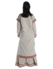 Mittelalter Kleid Linde in Hanffarben-Hellbraun Rückansicht