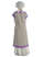 Mittelalter Kleid Linde in Hanffarben-Violett Rückansicht