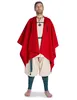 Mittelalter Umhang Bragi in Feuerrot Frontansicht 4