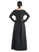 Mittelalter Kleid Hildegunde in Schwarz Rückansicht