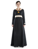 Mittelalter Kleid Hildegunde in Schwarz Frontansicht 2