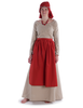 Mittelalter Kleid Hildegunde in Hanffarben Frontansicht 5