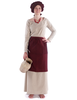 Mittelalter Kleid Hildegunde in Hanffarben Frontansicht 6