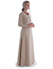 Mittelalter Kleid Hildegunde in Hanffarben Seitenansicht