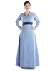 Mittelalter Kleid Hildegunde in Hellblau Frontansicht 3