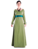 Mittelalter Kleid Hildegunde in Hellgrün Frontansicht 2