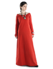 Mittelalter Kleid Hildegunde in Rot Frontansicht