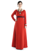 Mittelalter Kleid Hildegunde in Rot Frontansicht 2