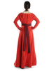 Mittelalter Kleid Hildegunde in Rot Seitenansicht 2