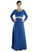 Mittelalter Kleid Hildegunde in Königsblau Frontansicht 3