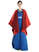 Mittelalter Kleid Hildegunde in Königsblau Frontansicht 4