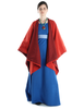 Mittelalter Kleid Hildegunde in Königsblau Frontansicht 4