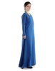 Mittelalter Kleid Hildegunde in Königsblau Seitenansicht
