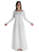 Mittelalter Kleid Hildegunde in Weiß Frontansicht