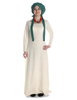 Mittelalter Kleid Schoete in Hanffarben Frontansicht 2