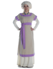 Mittelalter Kleid Schoete in Hanffarben Frontansicht 7