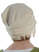 Mittelalter Haube Mechthildis in Beige Rückansicht