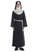 Mittelalter Velan Hildegard in Beige-Schwarz Frontansicht 4