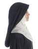 Mittelalter Velan Hildegard in Beige-Schwarz Seitenansicht 2