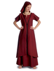 Mittelalter Kleid Hrist in Rot Frontansicht 4