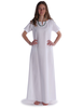 Mittelalter Kleid Hrist in Weiß Frontansicht