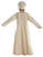 Mittelalter Kinderkleid Geirdriful in Beige Rückansicht