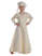 Mittelalter Kinderkleid Geirdriful in Beige Frontansicht