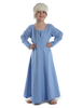 Mittelalter Kinderkleid Geirdriful in Hellblau Frontansicht 2