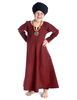 Mittelalter Kinderkleid Geirdriful in Rot Frontansicht