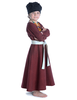 Mittelalter Kinderkleid Geirdriful in Rot Seitenansicht 2