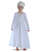 Mittelalter Kinderkleid Geirdriful in Weiß Frontansicht