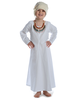 Mittelalter Kinderkleid Geirdriful in Weiß Frontansicht 2