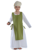 Mittelalter Kinderkleid Geirdriful in Weiß Frontansicht 3