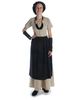 Mittelalter Kleid Nereja in Hanffarben Frontansicht 4