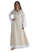Mittelalter Kleid Saelde in Beige Frontansicht