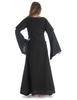 Mittelalter Kleid Saelde in Schwarz Rückansicht