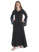 Mittelalter Kleid Saelde in Schwarz Frontansicht