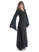 Mittelalter Kleid Saelde in Schwarz Seitenansicht
