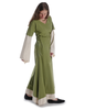 Mittelalter Kleid Saelde in Hellgrün Seitenansicht