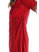 Mittelalter Kleid Saelde mit Bordüre in Feuerrot Detailansicht 3