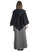 Mittelalter Cape Herat in Schwarz Rückansicht