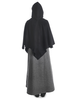 Mittelalter Cape Herat in Schwarz Rückansicht 2
