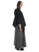 Mittelalter Cape Herat in Schwarz Seitenansicht