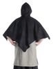 Mittelalter Cape Madius in Schwarz Rückansicht